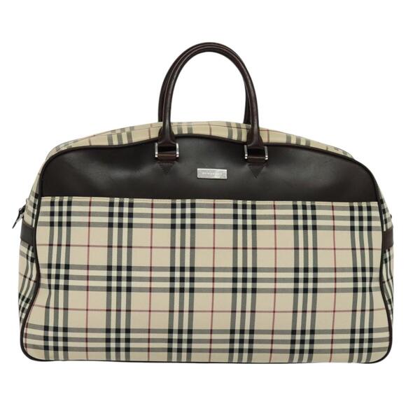 Burberry Nova Check Boston Bag Canvas Beige - Picture 2 of 16